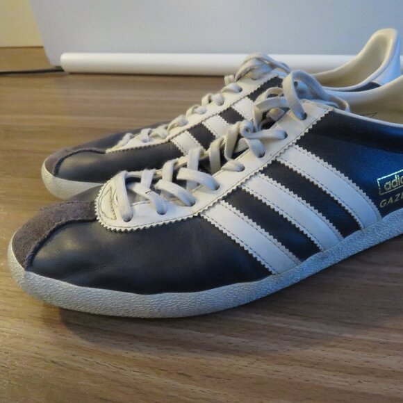 ADIDAS Gazelle OG Legend Ink & Running White Sneakers Shoes Retro Men's US 8.5 - Picture 2 of 15
